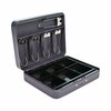 Controltek Cash Box with Combination Lock, 6 Compartments, 11.8 x 9.5 x 3.2, Charcoal 500128